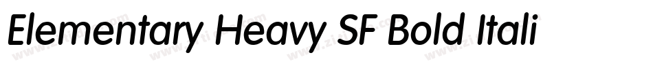 Elementary Heavy SF Bold Italic字体转换